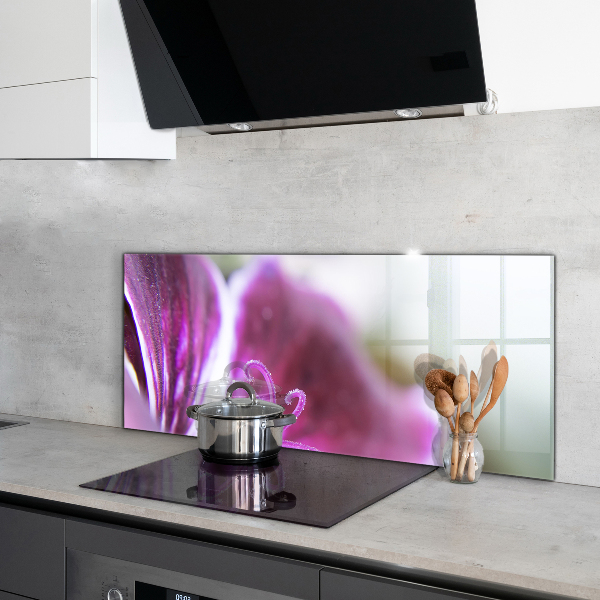 Konyhai fali panel Rózsaszín virág természet részletei