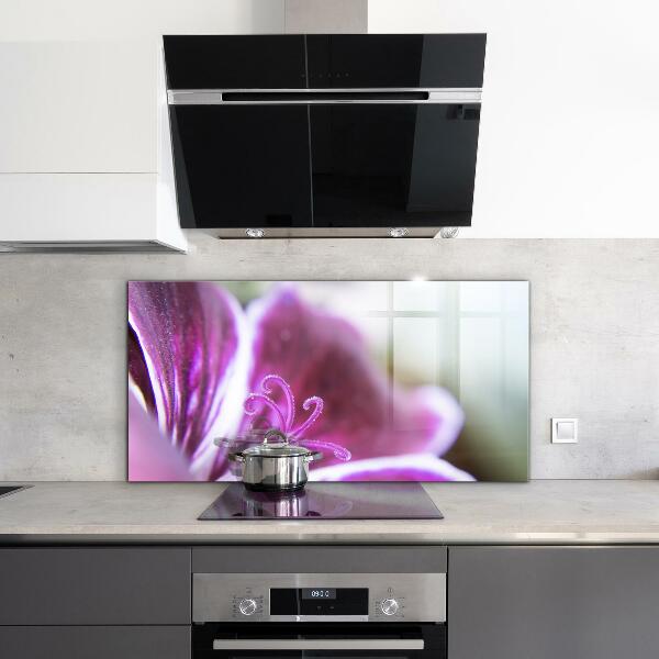 Konyhai fali panel Rózsaszín virág természet részletei