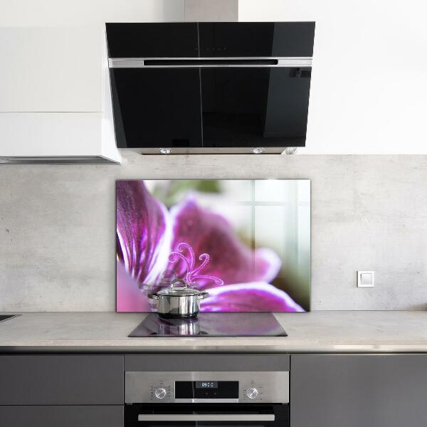 Konyhai fali panel Rózsaszín virág természet részletei