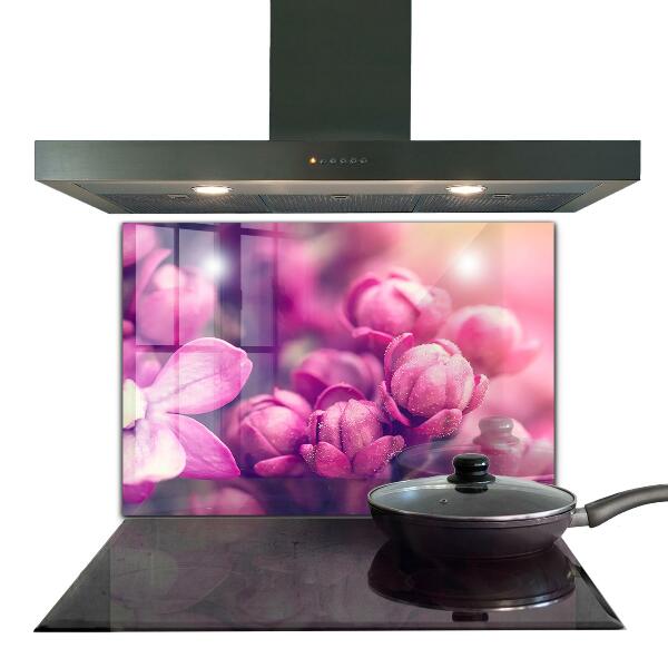 Konyhai fali panel Rózsaszín liliom természetes szépség