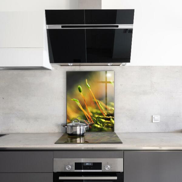 Konyhai fali panel Erdei moha részletek