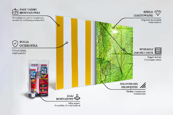 Konyhai fali panel Zöld levél textúra