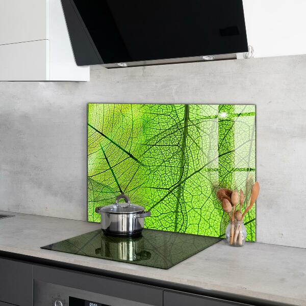 Konyhai fali panel Zöld levél textúra