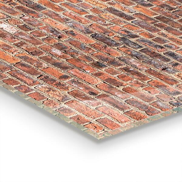 Konyhai üveg panel Téglafal textúra