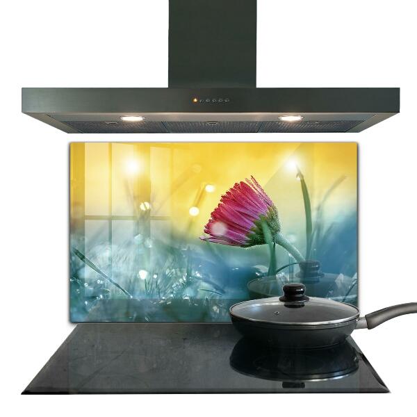 Konyhai fali panel Finom százszorszép a réten