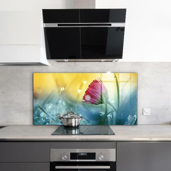 Konyhai fali panel Finom százszorszép a réten