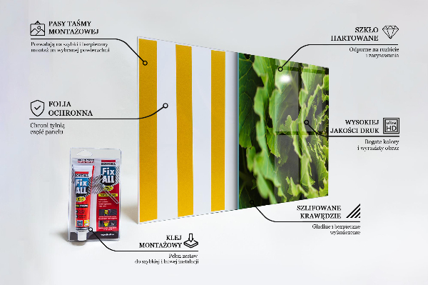 Konyhai fali panel Káposzta virág levelek