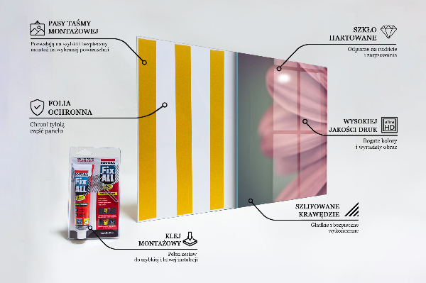 Konyhai fali panel Virág margaretka gerbera