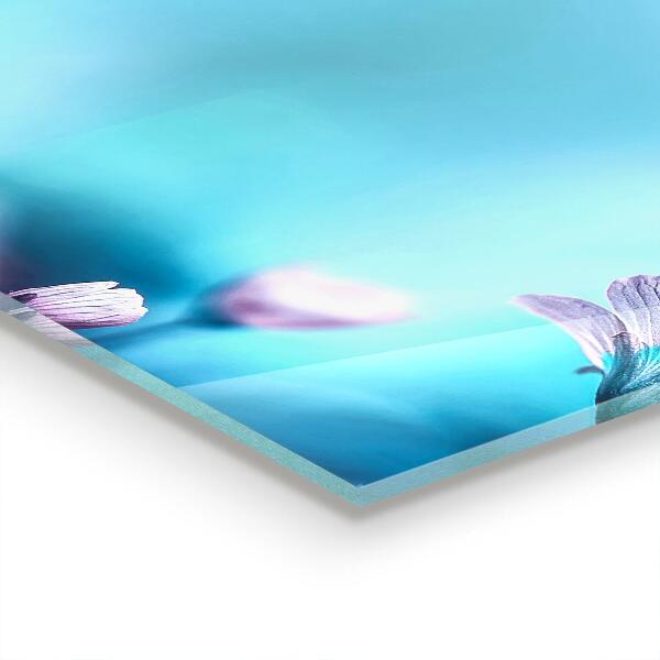 Konyhai fali panel Virágok a reggeli köd mögött