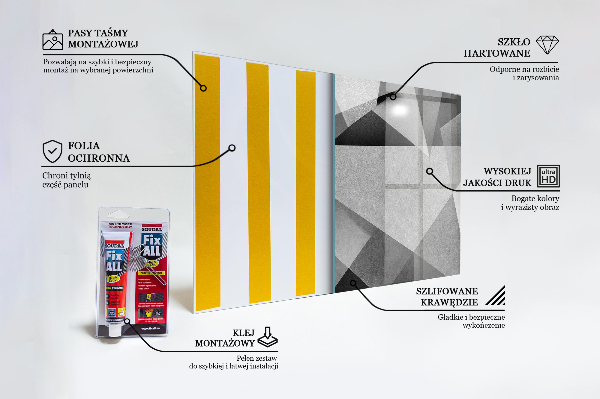 Konyhai üveg panel Szürke geometriai absztrakció