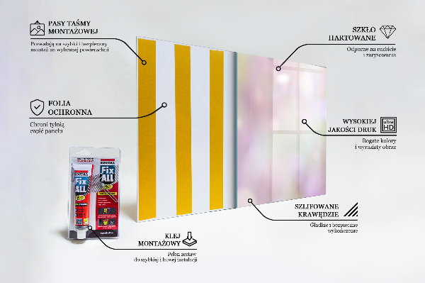 Konyhai fali panel Virágzó lila nyár a kertben