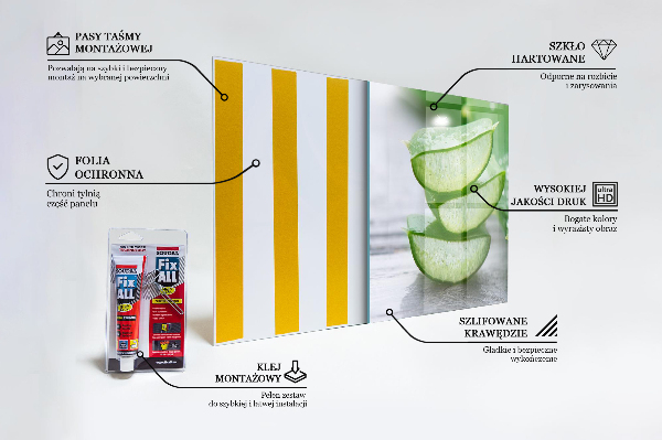 Konyhai hátfal panel Aloe aloe vera növény