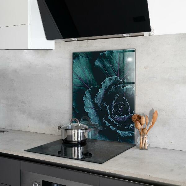 Konyhai hátfal panel Káposzta levelei sötétzöld