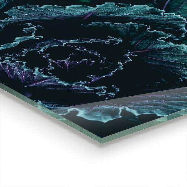 Konyhai hátfal panel Káposzta levelei sötétzöld