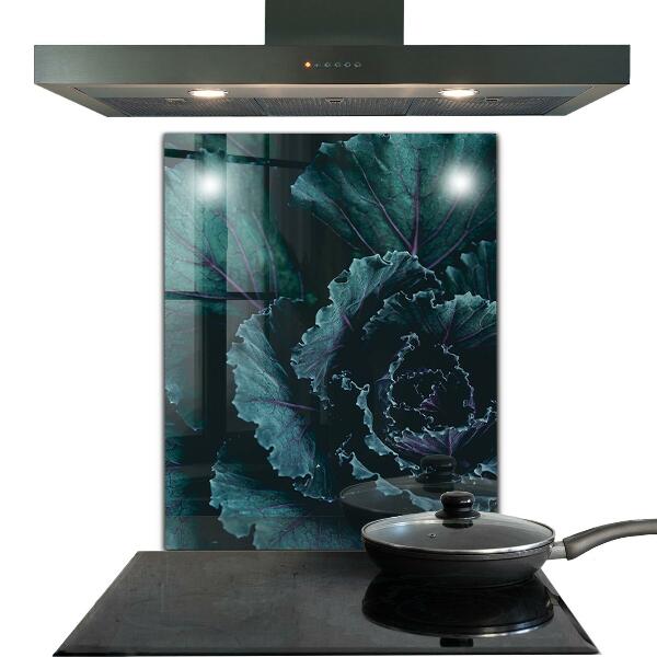 Konyhai hátfal panel Káposzta levelei sötétzöld