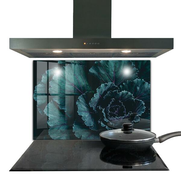 Konyhai hátfal panel Káposzta levelei sötétzöld