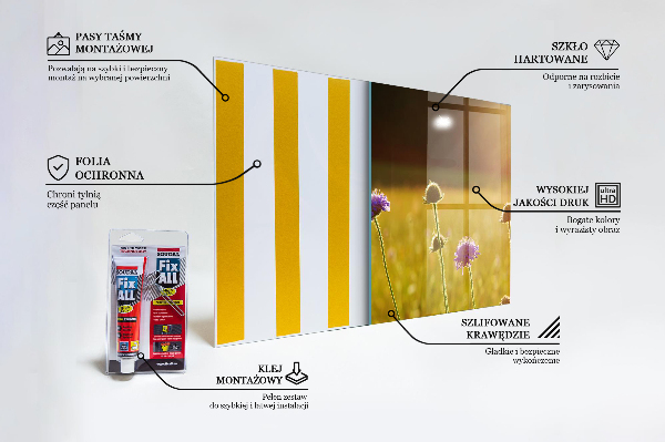 Konyhai hátfal panel Nyáron virágzó rét