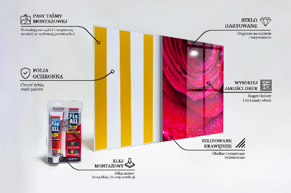 Konyhai hátfal panel Rózsa a szerelem szimbóluma