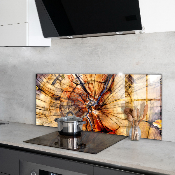 Konyhai hátfal panel Természetes fa szemcsék