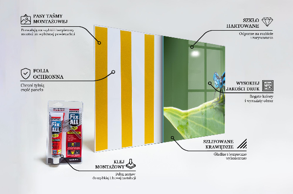 Konyhai panel Szitakötő a levélen