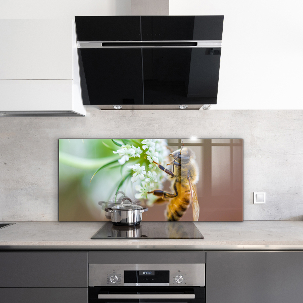 Konyhai panel A méhek virágport gyűjtenek