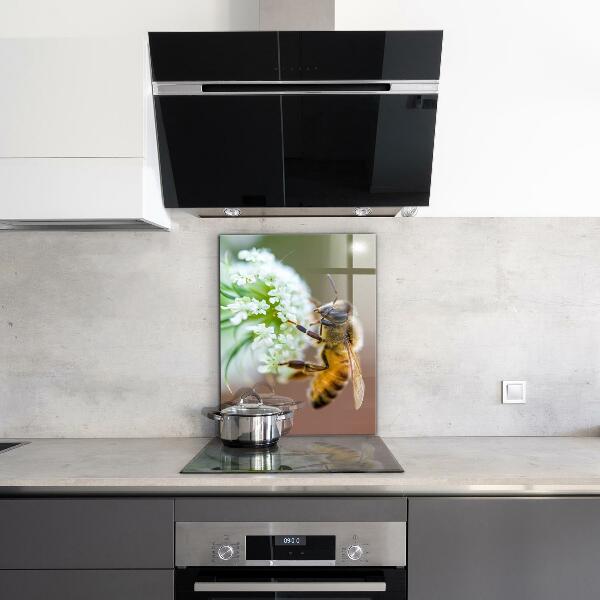 Konyhai panel A méhek virágport gyűjtenek