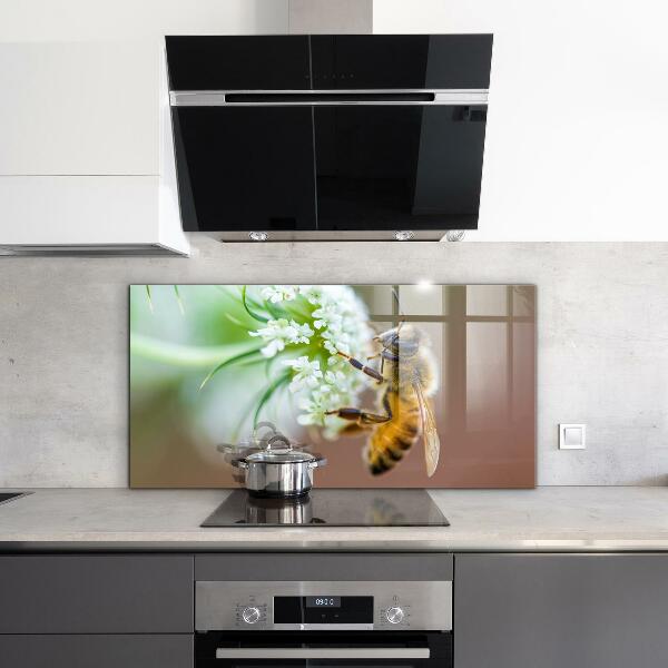 Konyhai panel A méhek virágport gyűjtenek