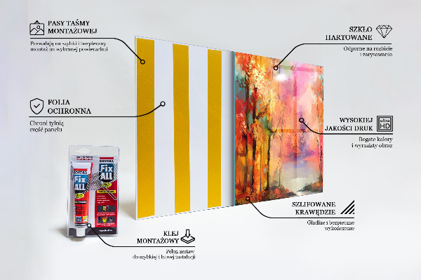 Konyhai panel Őszi fák a parkban