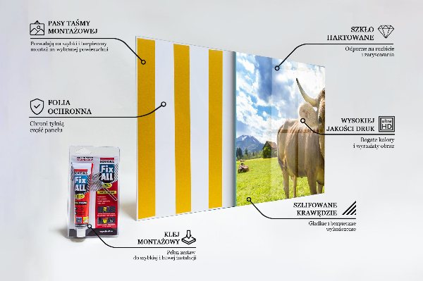 Konyhai panel Vidéki klíma krowa pole