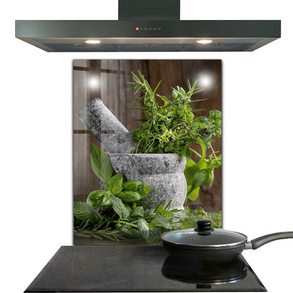 Konyhai panel Kőmozsár fűszerek