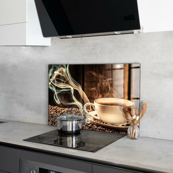 Konyhai panel Egy csésze aromás kávéval