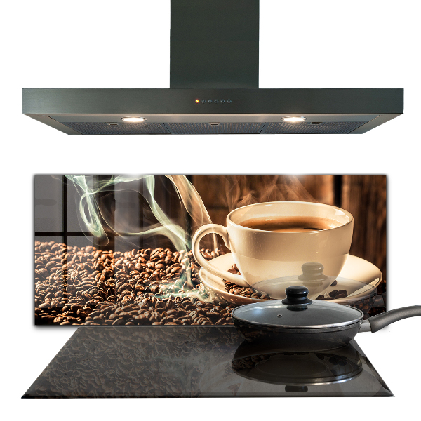 Konyhai panel Egy csésze aromás kávéval