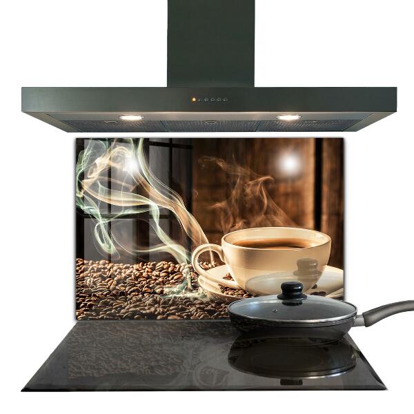 Konyhai panel Egy csésze aromás kávéval