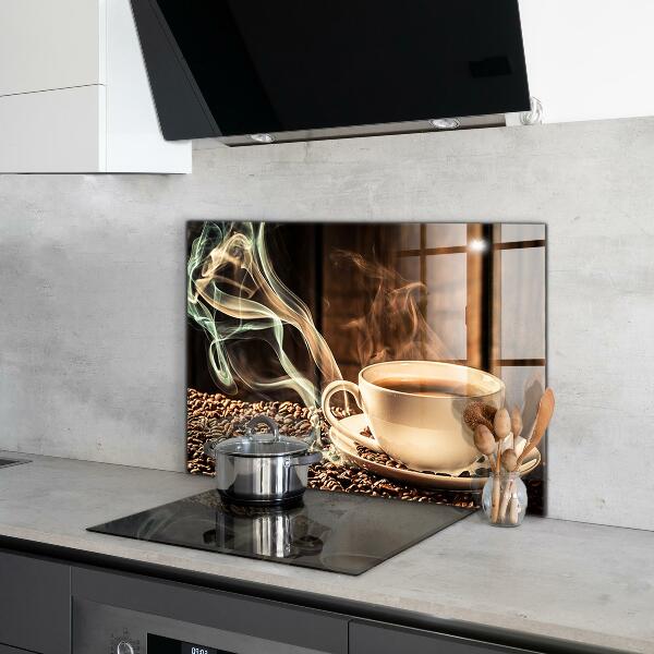 Konyhai panel Egy csésze aromás kávéval