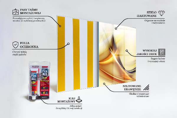 Konyhai panel Energiahullám absztrakció