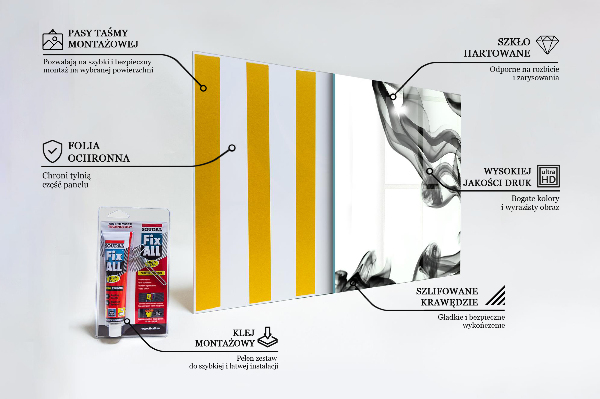 Konyhai panel Füst elvont szalagok