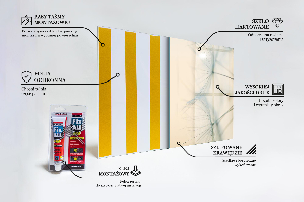 Konyhai hátfal panel Gyönyörű finom pitypang