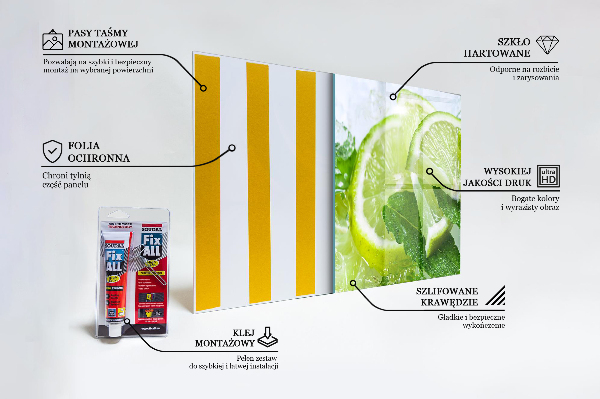 Konyhai panel Citrus frissítő lime