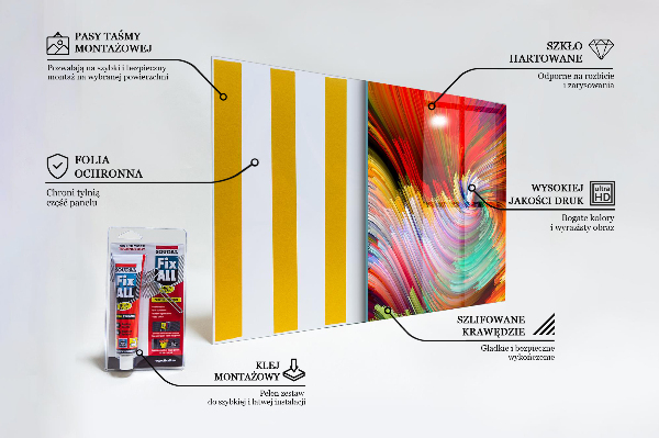 Konyhai panel Energikus színkeverék