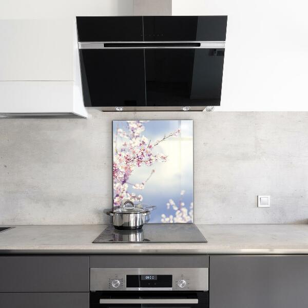 Konyhai hátfal panel Finom rózsaszín virágok