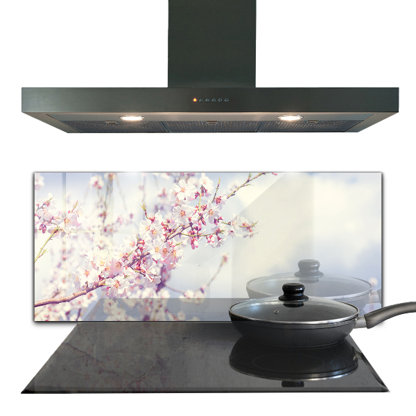 Konyhai hátfal panel Finom rózsaszín virágok