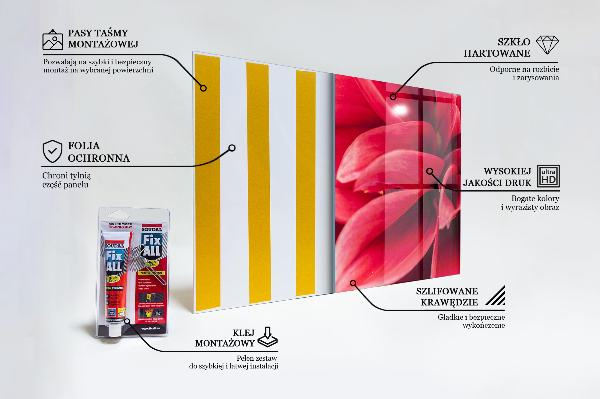 Konyhai hátfal panel A természet energikus virágereje