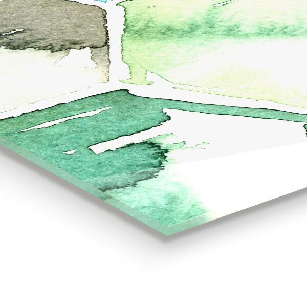 Konyhai panel Akvarell geometriai minták