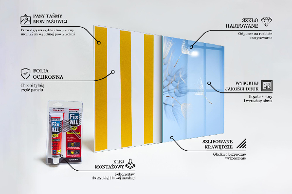 Konyhai hátfal panel Finom pitypang