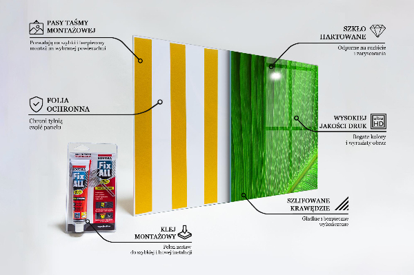 Konyhai hátfal panel Trópusi pálmalevél