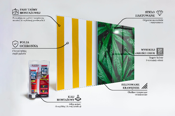 Konyhai hátfal panel Egzotikus dzsungellevelek