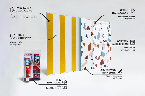 Konyhai hátfal panel Terrazzo stone