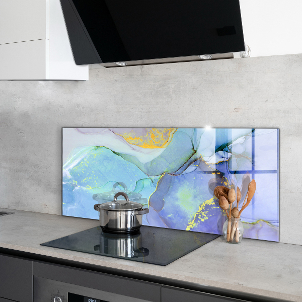 Konyhai panel Kék energia absztrakció