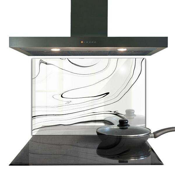 Konyhai panel Fehér márvány szerkezet