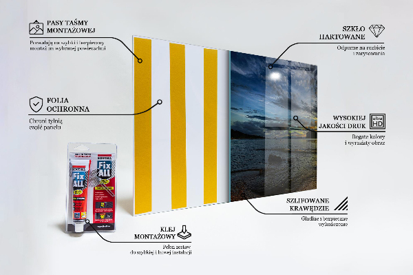 Konyhai hátfal panel Naplemente a tenger mellett